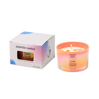 Haute qualité verre coloré cire de soja cadeau de mariage Souvenir bougie boîte-cadeau large bouche bougie pot bougies parfumées