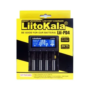 공장 PriceLii-PD4 4 슬롯 LCD 18650 배터리 충전기 1.2V <span class=keywords><strong>3.7V</strong></span> 리튬 이온 18650/<span class=keywords><strong>18500</strong></span>/16340/26650/21700 /20700/18350 - Product Image 3