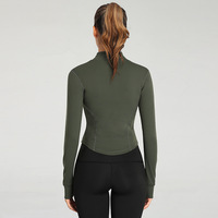 Chemises de sport athlétiques pour femmes Coupe ajustée Longue veste de fitness Tops de yoga Fitness Vêtements de sport de yoga Vestes de sport pour femmes 2023
