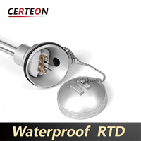 Capteur PT100 étanche avec sonde filetée en acier inoxydable pour mesure industrielle précise de température
