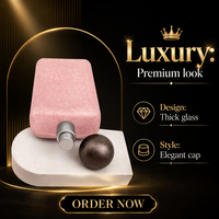 Envase de Perfume de Vidrio Craquelado de 100 ml con Tapa de Bola, Envase Personalizado con Logotipo