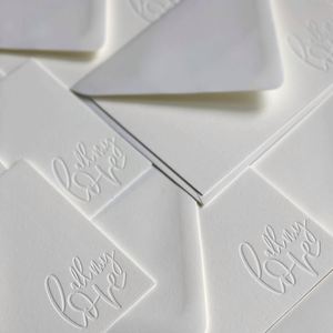 Carte postale haut de gamme en papier coton, impression typographique, gaufrage, carte de vœux, invitation, carte de menu, design personnalisé - Product Image 3