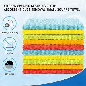 Green 250gsm Absorbent Scratch Lint-Free Quick-Dry Eco-Friendly <b>Square</b> Microfiber Glass Cleaning Cloth for Kitchen <b>Mirror</b> Screen - Product Image 3