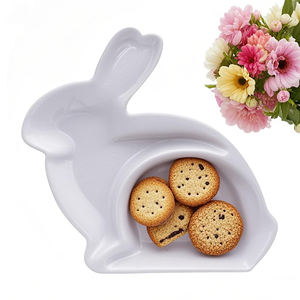 أطباق بيضاء مخصصة على شكل صحن فريد من نوعه من الميلامين والصفائح البلاستيكية - Product Image 3