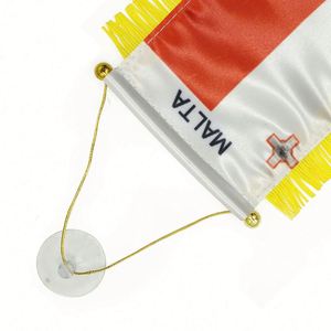 Custom Logo MALTA Pennant <b>Flag</b> for Car Rearview Mirror and Home Decor Digital Printing for Automotive and Education - Product Image 2