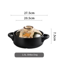 Casserole en céramique 24 cm pour ragoûts et soupes, compatible gaz et induction, vente en gros usine