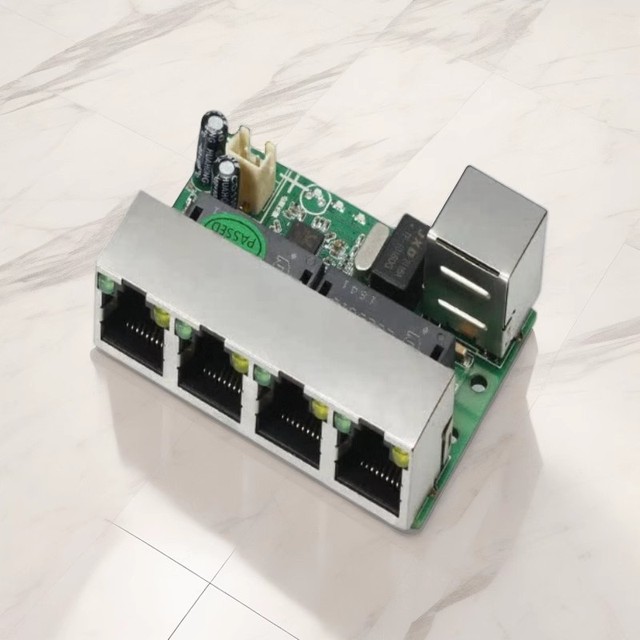 5-Port Ethernet 100Mbps Switch Module Wide Voltage 5-12V Network Switch Splitter IOT Security