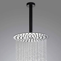 JVK système de douche encastré au plafond noir moderne, robinets de douche de plafond supérieur à économie d'eau