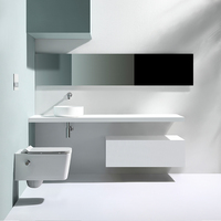 Toilette compacte sans monture de style européen 2467E-BD de haute qualité avec douche intégrée et double chasse