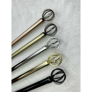 Set di 12 aste per tende regolabili 160-300cm rosso bronzo finitura porta decorazioni per la casa per tende appese - Product Image 1