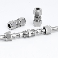 Sambungan Equal Union Baja Tahan Karat 304 Heavy-Duty 12mm Multi-ukuran untuk Sambungan Pipa Tembaga/Baja Tahan Karat untuk Sistem Pneumatik