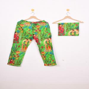 Conjunto de Pijama Floral con Estampado Artesanal de Jaipur - Ropa de Dormir de Algodón Artesanal, Ropa de Dormir y de Estar por Casa de Verano Estilo Bohemio para Mujer, Regalo - Product Image 6