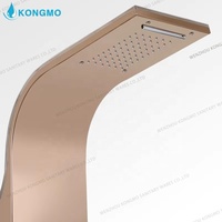Écran d'affichage numérique de l'heure à LED Panneaux de tour de douche en acier inoxydable 6222 Fonctions multiples pour les villas hôtels Valve céramique pluie