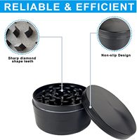 Moulin à herbes et tabac en alliage d'aluminium, nouveau design, vente en gros, pour fumer, poudre de sciure de bois, cocktail
