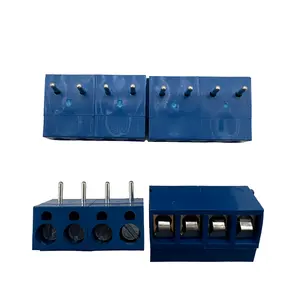 5.0mm Pitch 2-12pins PCB Plug-In Crew Connecteur de borniers PCB en laiton