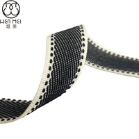 Fabricants Vente en gros 10-20mm motif à pois de sangle jacquard en polyester à rayures tricolores