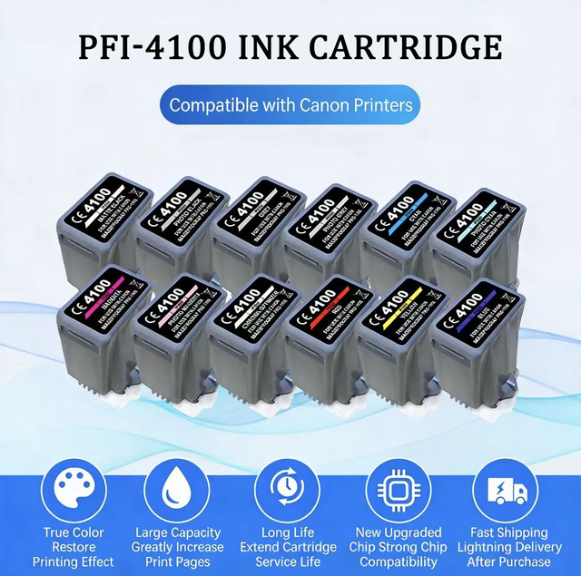 80ml with Pigment Ink Cartridge for Canon PFI-4100 PRO-1100 Photo Inkjet Printer
