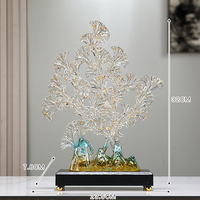 Ornement transparent en résine peinte à l'aérographe, motif floral tendance
