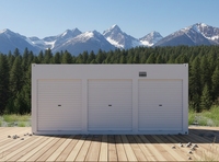 Garage préfabriqué en acier de 20/40 pieds, démontable, pour stockage sécurisé de véhicules domestiques, résistant à la rouille