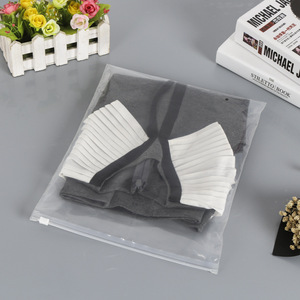 Hot Selling Eco Friendly Zipper Resealable For Clothes Packaging Frosted Plastic Ziplock Bag