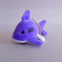 Peluche personnalisée en forme de requin de dessin animé, 7 cm, super douce, rembourrage en coton PP, poupée en peluche animale