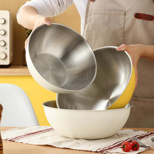 深嵌套环保不锈钢搅拌碗套装洗碗机安全冰柜安全家用厨房食品储存组织者 - Product Image 1