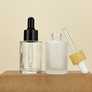 Frosted Glass <b>Dropper</b> <b>Bottles</b> 10ml Cosmetic Grade Serum Containers With Cover For Face Care Repackaging Travel Size - Product Image 3