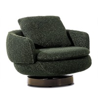 Fauteuil inclinable simple en tissu bouclé blanc nordique avec structure en acier inoxydable, design moderne pour salon, appartement, hôtel