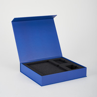 Boîte en carton solide de luxe, emballage en papier de style livre avec couvercle magnétique pliable en carton personnalisé, fait à la main