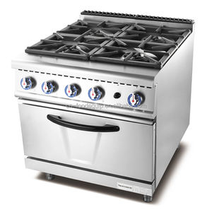 Cuisinière à gaz autoportante de 900mm Cuisinière à 4 brûleurs et gril <span class=keywords><strong>Lave</strong></span> Rock avec four pour restaurant - Product Image 3