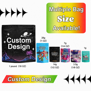 Sacs Mylar personnalisés imprimés numériquement, découpés à la forme, avec fermeture Ziplock, pour <span class=keywords><strong>bonbons</strong></span> et biscuits, avec boîte, opaques, 1g, 1oz, 7g, 28g - Product Image 2