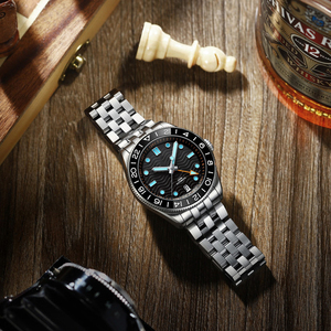 Relojes de Buceo Automáticos <span class=keywords><strong>GMT</strong></span> de 40 mm con Esfera Ondulada, Bisel Giratorio Bidireccional de Cerámica de 24 Clics - Product Image 3