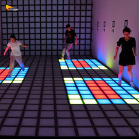 Revoluciona el juego con el sistema de luz de suelo LED interactivo Jump Pixel Grid diseñado para juegos de activación dinámica y diversión