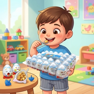 Taza de Chocolate con Forma de Huevo y Juguete en el Interior, Divertido Snack para Niños, Regalo para Fiestas Infantiles, Venta al por Mayor, Suministro de Fábrica OEM - Product Image 1
