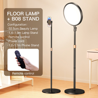 K50 Pro Écran LED HD Visuel pour Beauté, Panneau Large 32,5 cm, Ra95+, Support de Sol Réglable en Hauteur 1,9 m pour Vlog et Diffusion en Direct