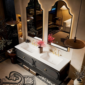 <span class=keywords><strong>Meuble</strong></span> <span class=keywords><strong>de</strong></span> <span class=keywords><strong>salle</strong></span> <span class=keywords><strong>de</strong></span> <span class=keywords><strong>bain</strong></span> suspendu au design moderne <span class=keywords><strong>haut</strong></span> <span class=keywords><strong>de</strong></span> <span class=keywords><strong>gamme</strong></span> avec miroir intelligent et ensemble lavabo pour appartements, écoles, hôtels, villas - Product Image 4