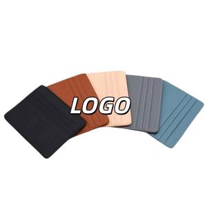 X418 Hot Sale Creative Transparent Window <b>Card</b> Holder Id Holder Large Capacity Pu Leather <b>Card</b> Holder With Custom Logo - Product Image 1