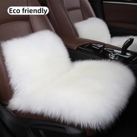 Échantillon de support de vente en gros : Coussin carré trois pièces en peau de mouton pelucheuse pour siège et usage domestique, écologique, antidérapant, moderne