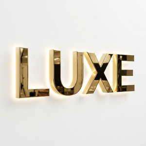 Enseignes architecturales rétroéclairées en acier inoxydable à effet halo, lettres 3D pour affichage mural de centre urbain et de <span class=keywords><strong>salle</strong></span> communautaire - Product Image 1