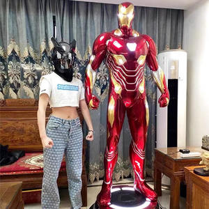人気セール樹脂彫刻マーベル映画等身大グラスファイバーアイアンマンスパイダーマンとハルク像商業ストリート装飾用 - Product Image 6
