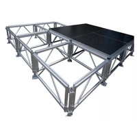 Scène modulaire portable et pliable en alliage d'aluminium, scène de performance réglable pour événements, présentoirs en treillis personnalisables