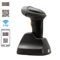 MINJCODE MJ 2870 2D 2,4G QR Escáner de código de barras inalámbrico Base USB para almacén minorista Inventario Lector de código de barras