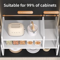 Étagère de cuisine extensible, étagère de rangement à plusieurs niveaux, étagère de comptoir en métal, organisateur d'épices, étagère de rangement multifonctionnelle