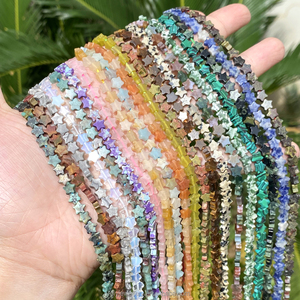 AsVrai U 6x2mm pietra naturale opale stella a cinque punte Malachite amazzonite perline sciolte per la creazione di gioielli fai da te bracciale accessori - Product Image 2