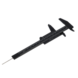 Calibrador Vernier de Plástico, Herramienta de Medición para Microblading, Regla Negra para Cejas, para Diseño de Cejas con Maquillaje Permanente - Product Image 3