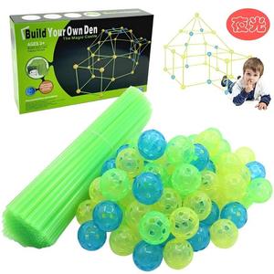 Kit de Construction de Fort en Perles Plastiques Luminescentes DIY pour Enfants, Personnalisable et en Stock, pour Tente de Jeu Intérieure/Extérieure - Product Image 5