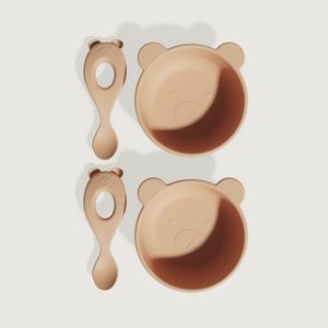 ODM Ensemble d'alimentation pour bébé en silicone antidérapant Bol de qualité alimentaire <span class=keywords><strong>Assiette</strong></span> Cuillère pour enfants à manger Conception pour enfants - Product Image 1