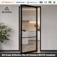 Puerta de Cocina Moderna de Aluminio con Marco Delgado y Vidrio Templado para Proyectos de Apartamentos, Precio de Fábrica, Suministro al por Mayor