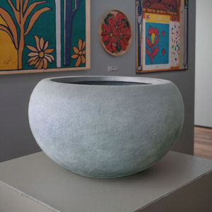 Juego de <span class=keywords><strong>Macetas</strong></span> de Fibra de Piedra de Alta Calidad, 3 <span class=keywords><strong>Macetas</strong></span> Ecológicas para Interiores/Exteriores, Diseño Minimalista de Cara Gigante para Colgar - Product Image 3