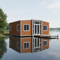 Maison conteneur de luxe moderne en acier extensible 20ft 40ft, 2 chambres, préfabriquée, modulaire, petite maison, résistante aux intempéries, hôtel, cuisine mobile